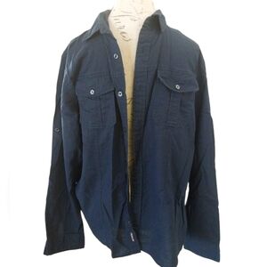 Michael Kors Blue Linen Shirt Men's Size XL